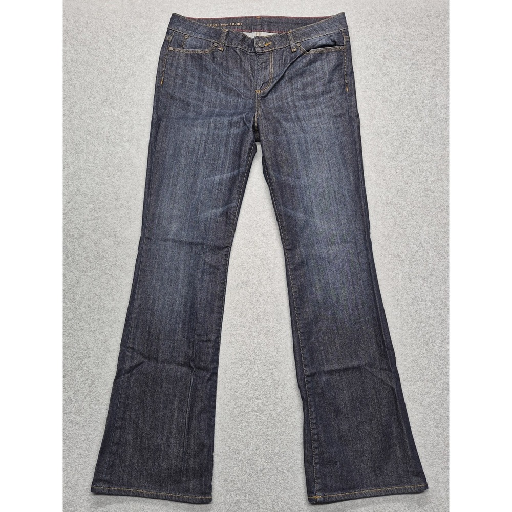 Talbots Signature Boot Jeans Womens 10 Dark Wash Stretch Denim Bootcut 32x32
